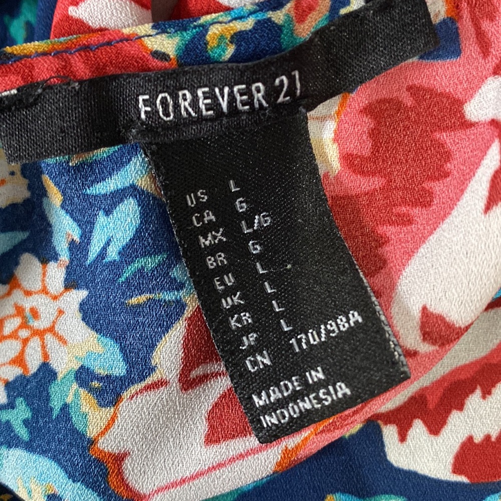 Forever 21 Floral Crop Top Shirt Women’s - Picture 7 of 8